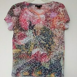 Multicoloured Peacock - Women's Top Size S